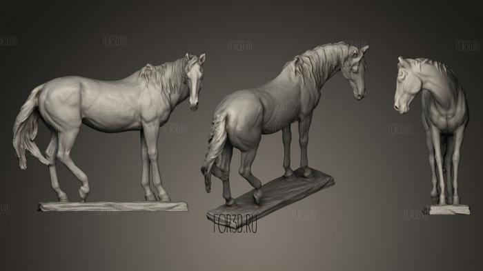 Horse Sculpture stl model for CNC